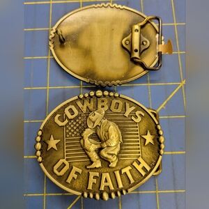 Western Buckle Unisex Brand New Cowboys by Faith Silver Tone